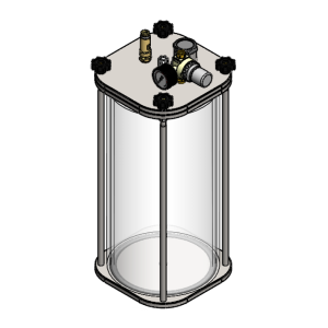 10L Toughened Glass & Stainless Steel 304 Clear Pressure Vessel - ER