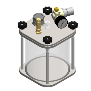 2L Toughened Glass & Stainless Steel 304 Clear Pressure Vessel - ER