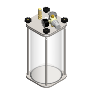 5L Toughened Glass & Stainless Steel 304 Clear Pressure Vessel - ER