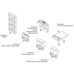 7366502 NORDSON ROBOT BRACKETS FOR XQR, PCP AND VALVES